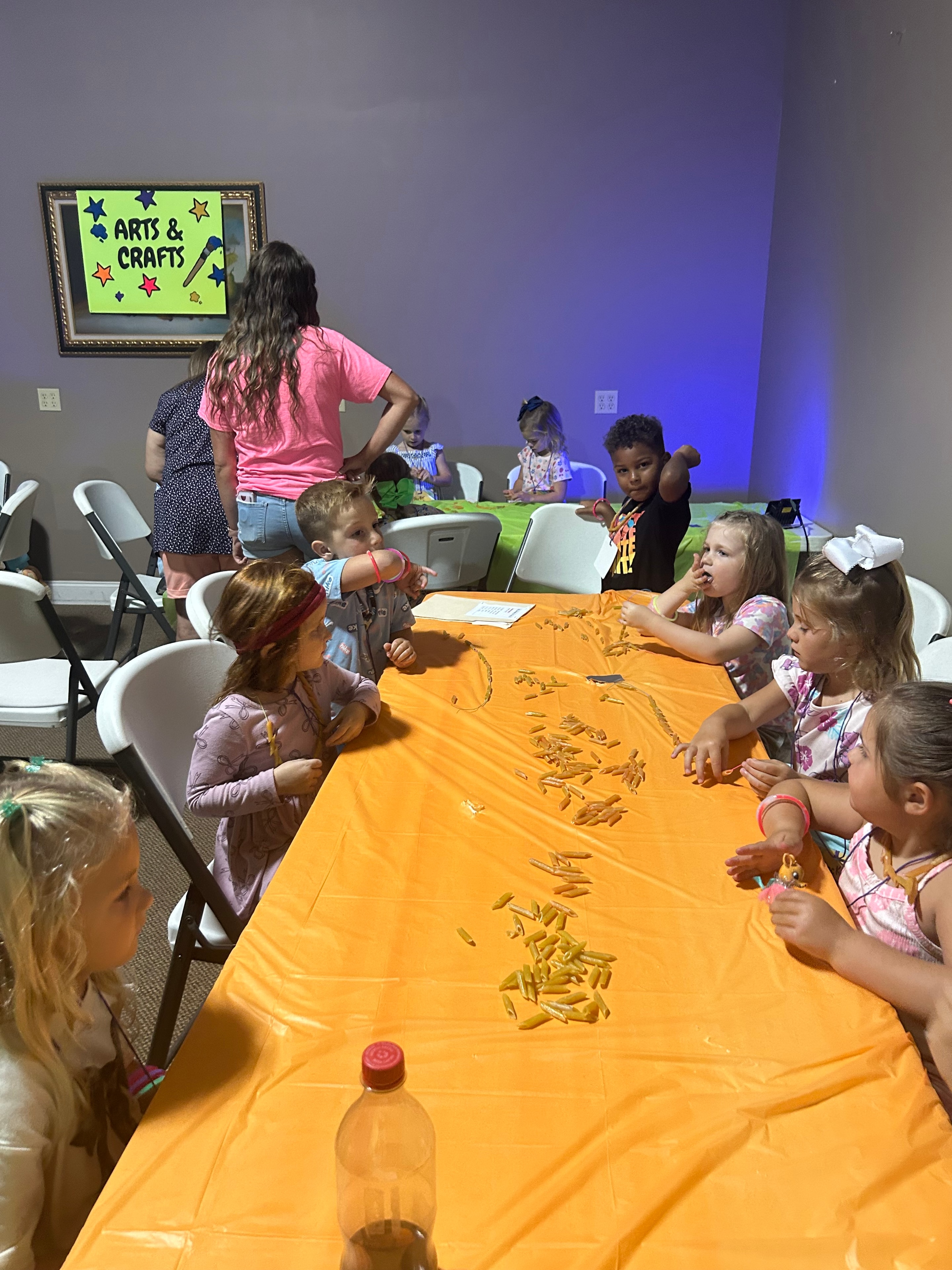 Children at the Arts and Crafts station during VBS 2026